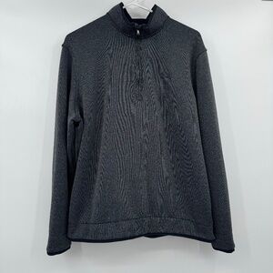 Under Armour 1/4 Zip Men Large Black Sweater Fleece Golf Loose Fit Pullover